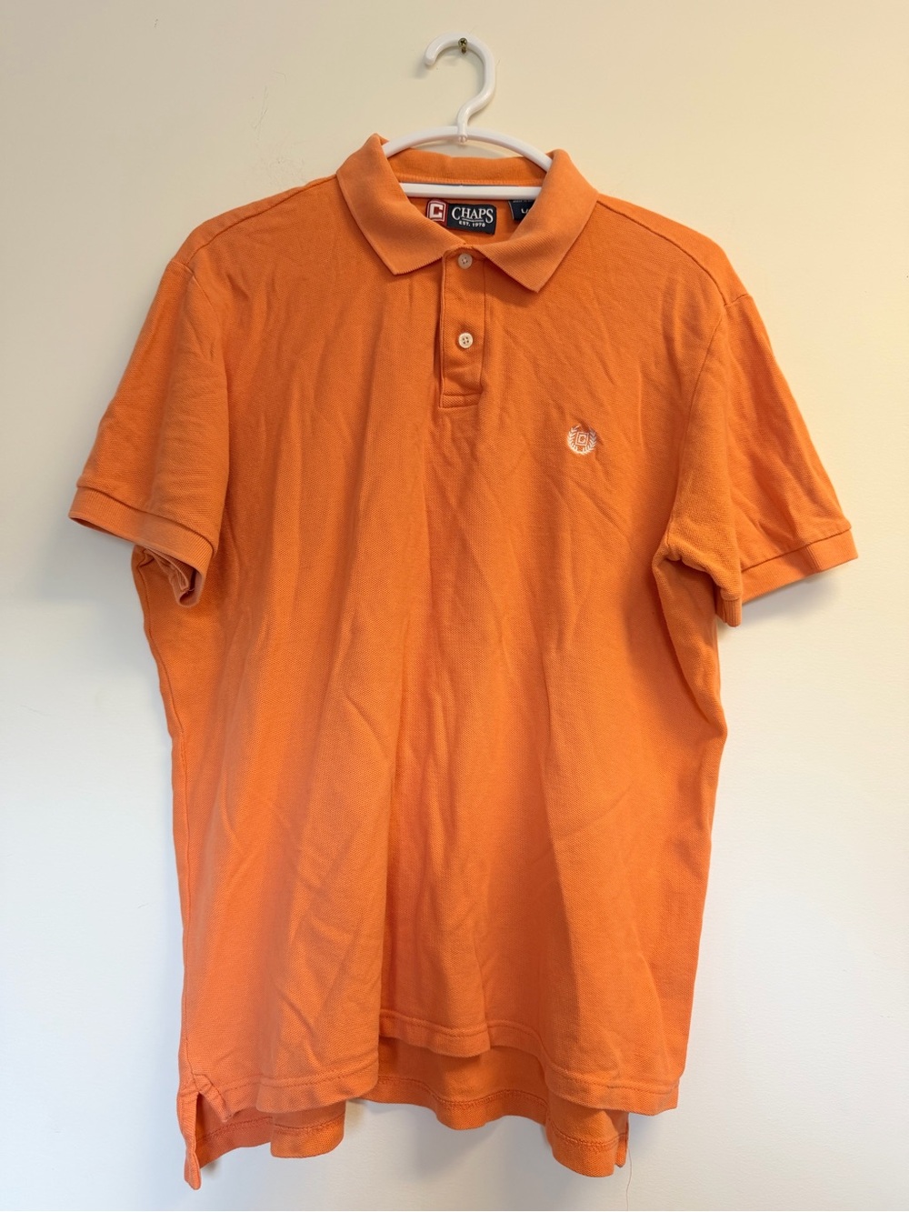 Chaps Men’s Orange Starburst Polo Large